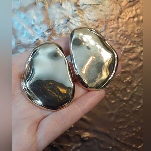 Zara Goldtone Sculptural Statement Earrings